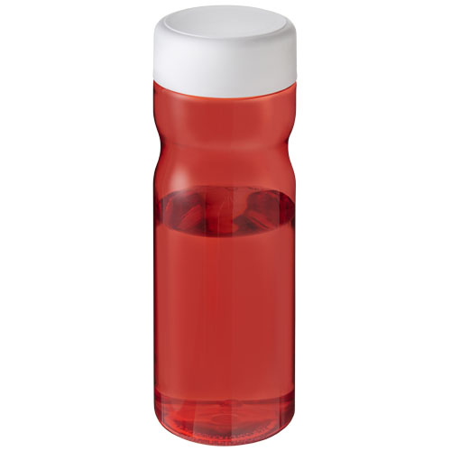 Bouteille à personnaliser 650 ml couvercle H2O Active® Base Tritan™ Rouge / Blanc
